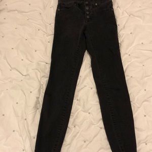 9” high rise Madewell black jeans